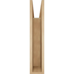 Ekena Millwork - BKTUR055X24X28FST05RCPR - Timberthane Faux Wood Funston Style Bracket, Block Ends, 5 1/2"W x 24"D x 28"H, Primed Tan