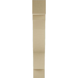 Ekena Millwork - BKTUR055X24X36FST05RCPR - Timberthane Faux Wood Funston Style Bracket, Block Ends, 5 1/2"W x 24"D x 36"H, Primed Tan