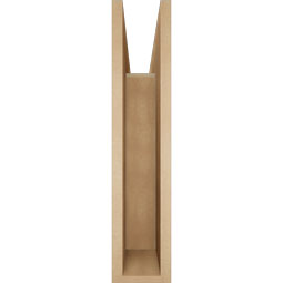 Ekena Millwork - BKTUR055X26X26FST05RCPR - Timberthane Faux Wood Funston Style Bracket, Block Ends, 5 1/2"W x 26"D x 26"H, Primed Tan