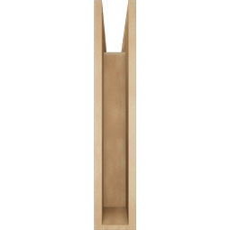 Ekena Millwork - BKTUR055X26X30FST05RCPR - Timberthane Faux Wood Funston Style Bracket, Block Ends, 5 1/2"W x 26"D x 30"H, Primed Tan