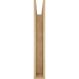 Ekena Millwork - BKTUR055X26X38FST05RCPR - Timberthane Faux Wood Funston Style Bracket, Block Ends, 5 1/2"W x 26"D x 38"H, Primed Tan