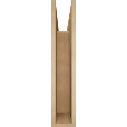 Ekena Millwork - BKTUR055X28X28FST05RCPR - Timberthane Faux Wood Funston Style Bracket, Block Ends, 5 1/2"W x 28"D x 28"H, Primed Tan