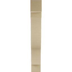 Ekena Millwork - BKTUR055X28X40FST05RCPR - Timberthane Faux Wood Funston Style Bracket, Block Ends, 5 1/2"W x 28"D x 40"H, Primed Tan