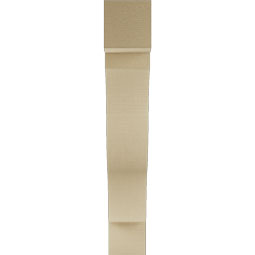 Ekena Millwork - BKTUR055X30X34FST05RCPR - Timberthane Faux Wood Funston Style Bracket, Block Ends, 5 1/2"W x 30"D x 34"H, Primed Tan