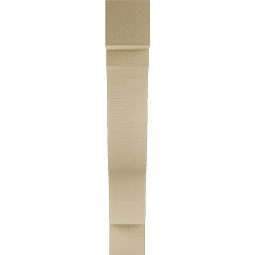 Ekena Millwork - BKTUR055X30X36FST05RCPR - Timberthane Faux Wood Funston Style Bracket, Block Ends, 5 1/2"W x 30"D x 36"H, Primed Tan