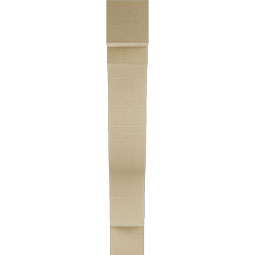 Ekena Millwork - BKTUR055X30X38FST05RCPR - Timberthane Faux Wood Funston Style Bracket, Block Ends, 5 1/2"W x 30"D x 38"H, Primed Tan