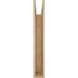 Ekena Millwork - BKTUR055X30X38FST05RCPR - Timberthane Faux Wood Funston Style Bracket, Block Ends, 5 1/2"W x 30"D x 38"H, Primed Tan