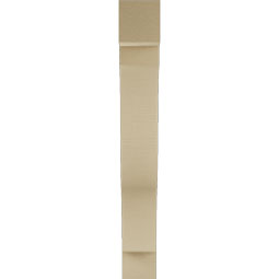 Ekena Millwork - BKTUR055X30X42FST05RCPR - Timberthane Faux Wood Funston Style Bracket, Block Ends, 5 1/2"W x 30"D x 42"H, Primed Tan