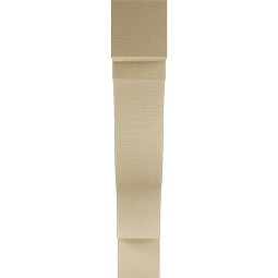 Ekena Millwork - BKTUR055X32X32FST05RCPR - Timberthane Faux Wood Funston Style Bracket, Block Ends, 5 1/2"W x 32"D x 32"H, Primed Tan