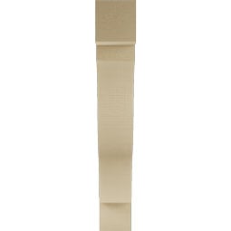 Ekena Millwork - BKTUR055X32X36FST05RCPR - Timberthane Faux Wood Funston Style Bracket, Block Ends, 5 1/2"W x 32"D x 36"H, Primed Tan