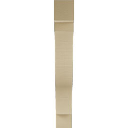 Ekena Millwork - BKTUR055X32X40FST05RCPR - Timberthane Faux Wood Funston Style Bracket, Block Ends, 5 1/2"W x 32"D x 40"H, Primed Tan