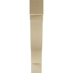 Ekena Millwork - BKTUR055X34X34FST05RCPR - Timberthane Faux Wood Funston Style Bracket, Block Ends, 5 1/2"W x 34"D x 34"H, Primed Tan