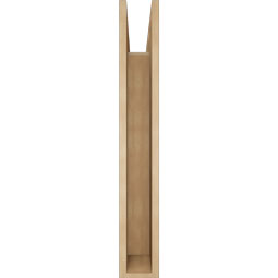 Ekena Millwork - BKTUR055X34X38FST05RCPR - Timberthane Faux Wood Funston Style Bracket, Block Ends, 5 1/2"W x 34"D x 38"H, Primed Tan