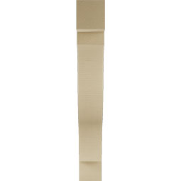 Ekena Millwork - BKTUR055X34X40FST05RCPR - Timberthane Faux Wood Funston Style Bracket, Block Ends, 5 1/2"W x 34"D x 40"H, Primed Tan