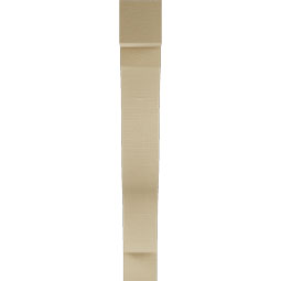 Ekena Millwork - BKTUR055X34X42FST05RCPR - Timberthane Faux Wood Funston Style Bracket, Block Ends, 5 1/2"W x 34"D x 42"H, Primed Tan