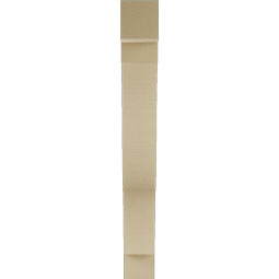 Ekena Millwork - BKTUR055X34X46FST05RCPR - Timberthane Faux Wood Funston Style Bracket, Block Ends, 5 1/2"W x 34"D x 46"H, Primed Tan