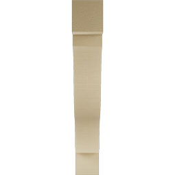 Ekena Millwork - BKTUR055X36X36FST05RCPR - Timberthane Faux Wood Funston Style Bracket, Block Ends, 5 1/2"W x 36"D x 36"H, Primed Tan