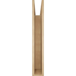 Ekena Millwork - BKTUR055X36X36FST05RCPR - Timberthane Faux Wood Funston Style Bracket, Block Ends, 5 1/2"W x 36"D x 36"H, Primed Tan