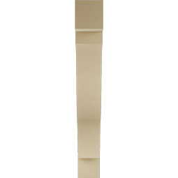 Ekena Millwork - BKTUR055X36X40FST05RCPR - Timberthane Faux Wood Funston Style Bracket, Block Ends, 5 1/2"W x 36"D x 40"H, Primed Tan