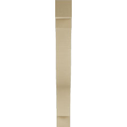 Ekena Millwork - BKTUR055X36X48FST05RCPR - Timberthane Faux Wood Funston Style Bracket, Block Ends, 5 1/2"W x 36"D x 48"H, Primed Tan