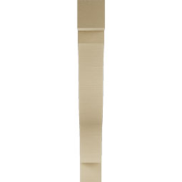 Ekena Millwork - BKTUR055X38X42FST05RCPR - Timberthane Faux Wood Funston Style Bracket, Block Ends, 5 1/2"W x 38"D x 42"H, Primed Tan