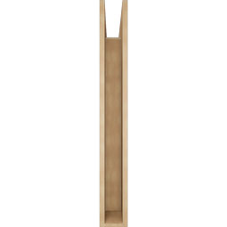 Ekena Millwork - BKTUR055X38X44FST05RCPR - Timberthane Faux Wood Funston Style Bracket, Block Ends, 5 1/2"W x 38"D x 44"H, Primed Tan