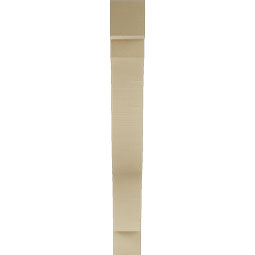 Ekena Millwork - BKTUR055X38X46FST05RCPR - Timberthane Faux Wood Funston Style Bracket, Block Ends, 5 1/2"W x 38"D x 46"H, Primed Tan