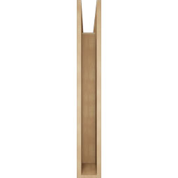 Ekena Millwork - BKTUR055X40X40FST05RCPR - Timberthane Faux Wood Funston Style Bracket, Block Ends, 5 1/2"W x 40"D x 40"H, Primed Tan