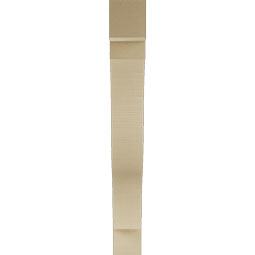 Ekena Millwork - BKTUR055X40X44FST05RCPR - Timberthane Faux Wood Funston Style Bracket, Block Ends, 5 1/2"W x 40"D x 44"H, Primed Tan