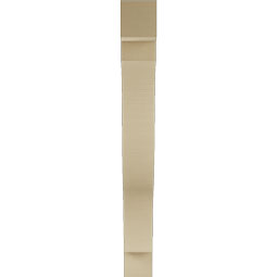 Ekena Millwork - BKTUR055X40X48FST05RCPR - Timberthane Faux Wood Funston Style Bracket, Block Ends, 5 1/2"W x 40"D x 48"H, Primed Tan