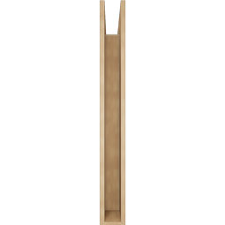 Ekena Millwork - BKTUR055X40X48FST05RCPR - Timberthane Faux Wood Funston Style Bracket, Block Ends, 5 1/2"W x 40"D x 48"H, Primed Tan