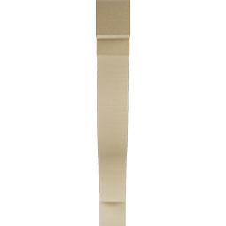 Ekena Millwork - BKTUR055X42X42FST05RCPR - Timberthane Faux Wood Funston Style Bracket, Block Ends, 5 1/2"W x 42"D x 42"H, Primed Tan
