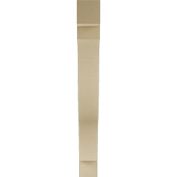 Ekena Millwork - BKTUR055X42X48FST05RCPR - Timberthane Faux Wood Funston Style Bracket, Block Ends, 5 1/2"W x 42"D x 48"H, Primed Tan