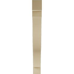 Ekena Millwork - BKTUR055X44X48FST05RCPR - Timberthane Faux Wood Funston Style Bracket, Block Ends, 5 1/2"W x 44"D x 48"H, Primed Tan