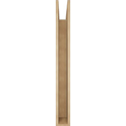 Ekena Millwork - BKTUR055X44X48FST05RCPR - Timberthane Faux Wood Funston Style Bracket, Block Ends, 5 1/2"W x 44"D x 48"H, Primed Tan