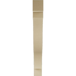 Ekena Millwork - BKTUR055X46X46FST05RCPR - Timberthane Faux Wood Funston Style Bracket, Block Ends, 5 1/2"W x 46"D x 46"H, Primed Tan