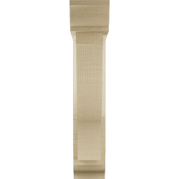 Ekena Millwork - BKTUR0352X14X18FST01RCPR - Timberthane Faux Wood Funston Style Bracket w/ Offset Brace, Traditional Ends, 3 1/2"W x 14"D x 18"H, Primed Tan