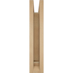 Ekena Millwork - BKTUR0352X14X18FST01RCPR - Timberthane Faux Wood Funston Style Bracket w/ Offset Brace, Traditional Ends, 3 1/2"W x 14"D x 18"H, Primed Tan