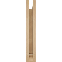 Ekena Millwork - BKTUR0352X14X22FST01RCPR - Timberthane Faux Wood Funston Style Bracket w/ Offset Brace, Traditional Ends, 3 1/2"W x 14"D x 22"H, Primed Tan