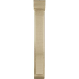 Ekena Millwork - BKTUR0352X14X26FST01RCPR - Timberthane Faux Wood Funston Style Bracket w/ Offset Brace, Traditional Ends, 3 1/2"W x 14"D x 26"H, Primed Tan
