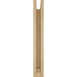 Ekena Millwork - BKTUR0352X14X26FST01RCPR - Timberthane Faux Wood Funston Style Bracket w/ Offset Brace, Traditional Ends, 3 1/2"W x 14"D x 26"H, Primed Tan