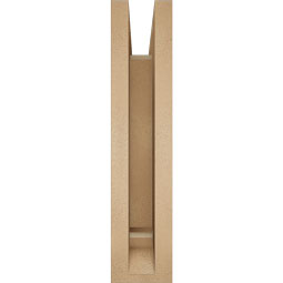 Ekena Millwork - BKTUR0352X16X16FST01RCPR - Timberthane Faux Wood Funston Style Bracket w/ Offset Brace, Traditional Ends, 3 1/2"W x 16"D x 16"H, Primed Tan