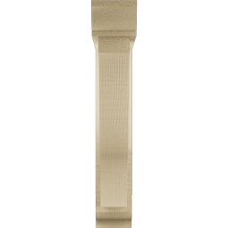 Ekena Millwork - BKTUR0352X16X20FST01RCPR - Timberthane Faux Wood Funston Style Bracket w/ Offset Brace, Traditional Ends, 3 1/2"W x 16"D x 20"H, Primed Tan