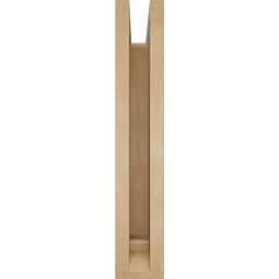 Ekena Millwork - BKTUR0352X16X20FST01RCPR - Timberthane Faux Wood Funston Style Bracket w/ Offset Brace, Traditional Ends, 3 1/2"W x 16"D x 20"H, Primed Tan