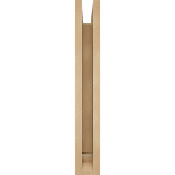 Ekena Millwork - BKTUR0352X16X24FST01RCPR - Timberthane Faux Wood Funston Style Bracket w/ Offset Brace, Traditional Ends, 3 1/2"W x 16"D x 24"H, Primed Tan