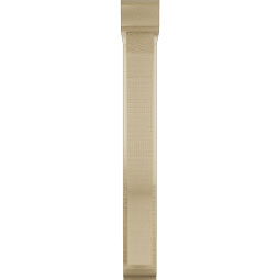 Ekena Millwork - BKTUR0352X16X28FST01RCPR - Timberthane Faux Wood Funston Style Bracket w/ Offset Brace, Traditional Ends, 3 1/2"W x 16"D x 28"H, Primed Tan