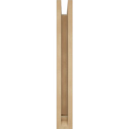 Ekena Millwork - BKTUR0352X16X28FST01RCPR - Timberthane Faux Wood Funston Style Bracket w/ Offset Brace, Traditional Ends, 3 1/2"W x 16"D x 28"H, Primed Tan