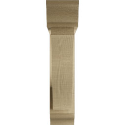 Ekena Millwork - BKTUROFST00 - Timberthane Rough Cedar Faux Wood Funston Traditional Bracket w/ Offset Brace