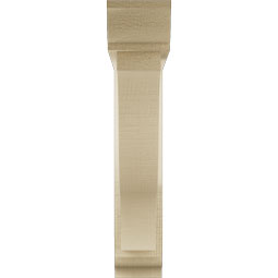 Ekena Millwork - BKTUR0352X18X18FST01RCPR - Timberthane Faux Wood Funston Style Bracket w/ Offset Brace, Traditional Ends, 3 1/2"W x 18"D x 18"H, Primed Tan