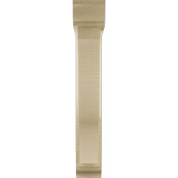 Ekena Millwork - BKTUR0352X18X22FST01RCPR - Timberthane Faux Wood Funston Style Bracket w/ Offset Brace, Traditional Ends, 3 1/2"W x 18"D x 22"H, Primed Tan